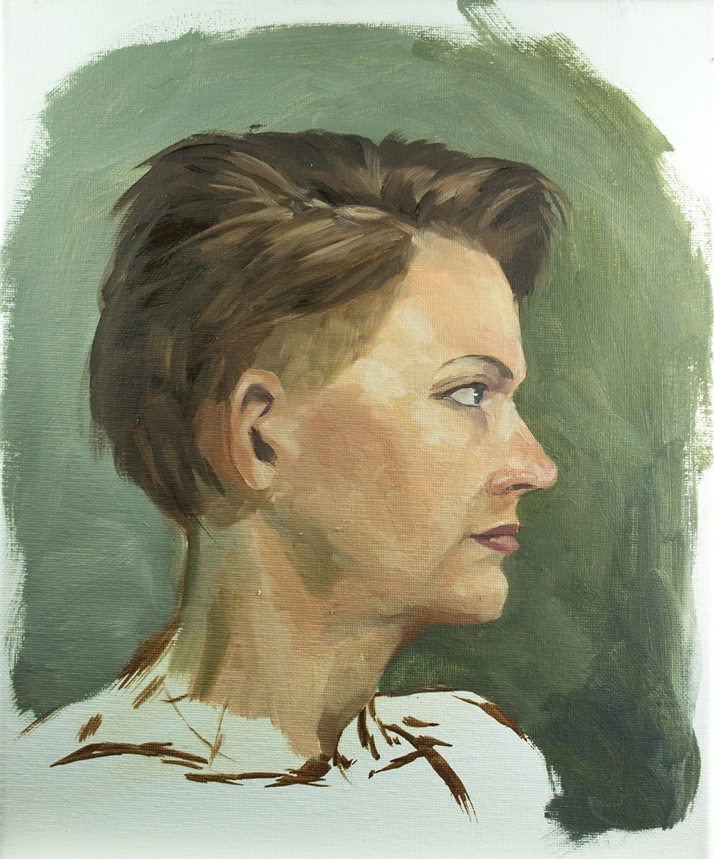 Portrait Study in Limited Color Oils